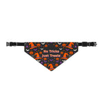 Halloween Clip-On Pet Bandana — "No Tricks Just Treats" Dog & Cat Collar Accessory