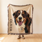 Woven Blanket | Custom Pet Portrait