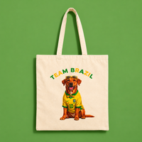 World Cup Puppy Tote Bag | Custom Art